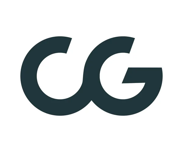 Disegno logo CG — Vettoriale Stock