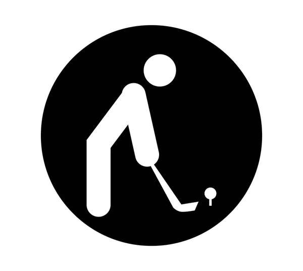 Icono del jugador de golf — Vector de stock