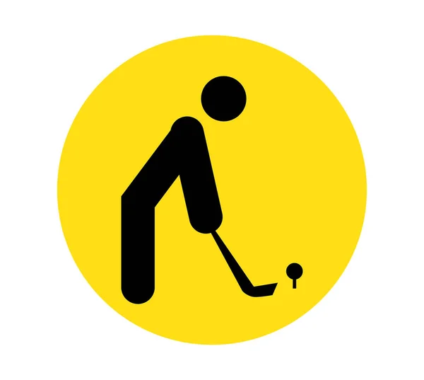 Icône de joueur de golf — Image vectorielle