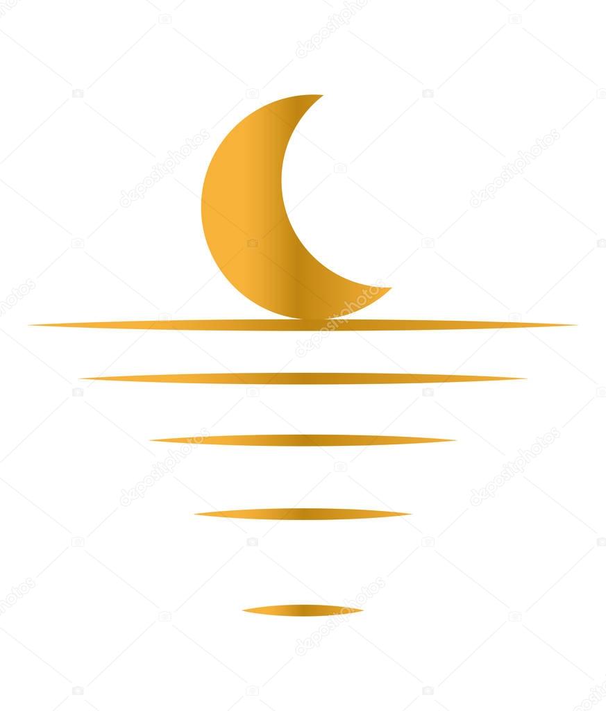 Moon Light Concept Design. Crescent, EPS 10 supported.