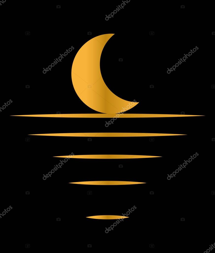 Moon Light Concept Design. Crescent, EPS 10 supported.