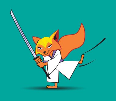 Ninja Fox illüstrasyon