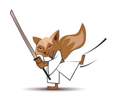 Ninja Fox illüstrasyon