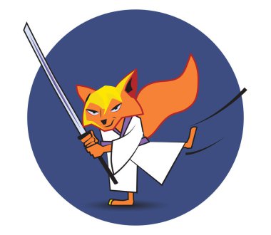 Ninja Fox illüstrasyon
