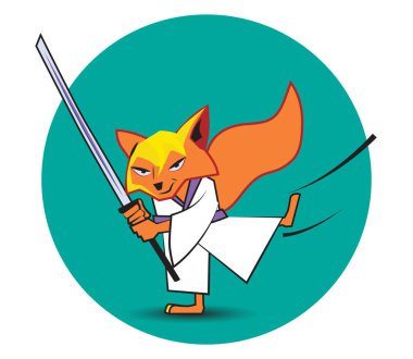 Ninja Fox illüstrasyon