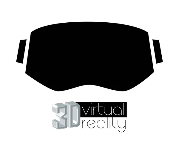 3D Vr Logo i okulary — Wektor stockowy