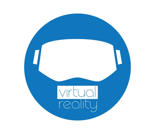 Logo y gafas 3D VR — Vector de stock
