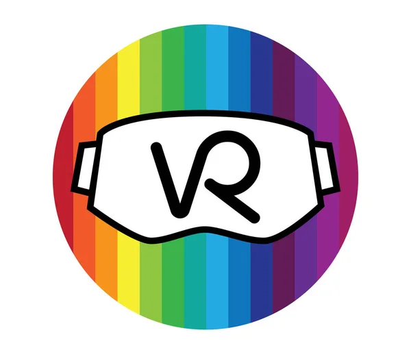 Brýle a 3D Vr Logo — Stockový vektor