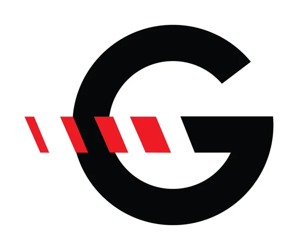 Чорний G логотип — стоковий вектор