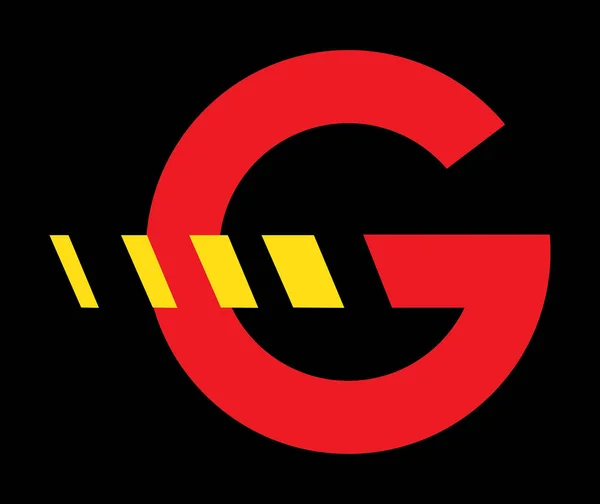 โลโก้ G สีดํา — ภาพเวกเตอร์สต็อก