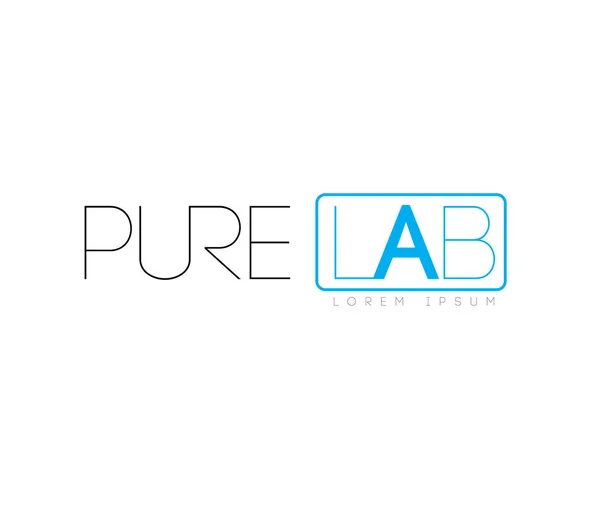 Pure Lab Concept  Logo Design — Stock Vector