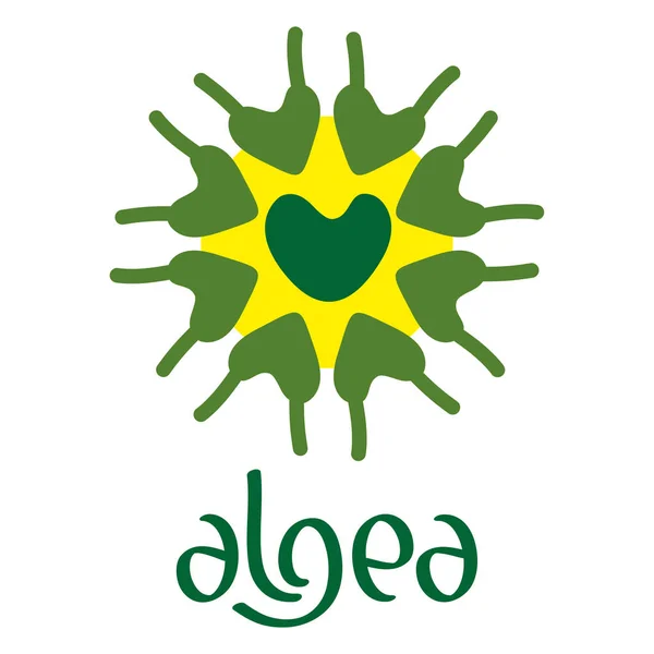 Microscobic Algea アイコンやロゴのデザイン — ストックベクタ