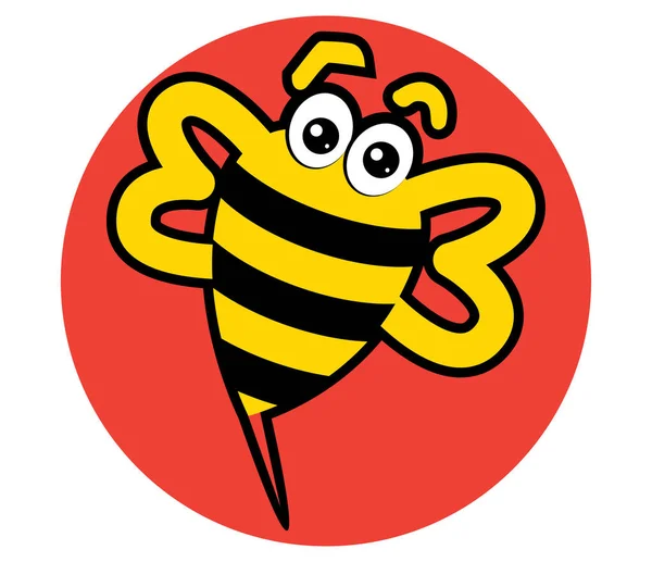 Caráter de abelha abstrato —  Vetores de Stock