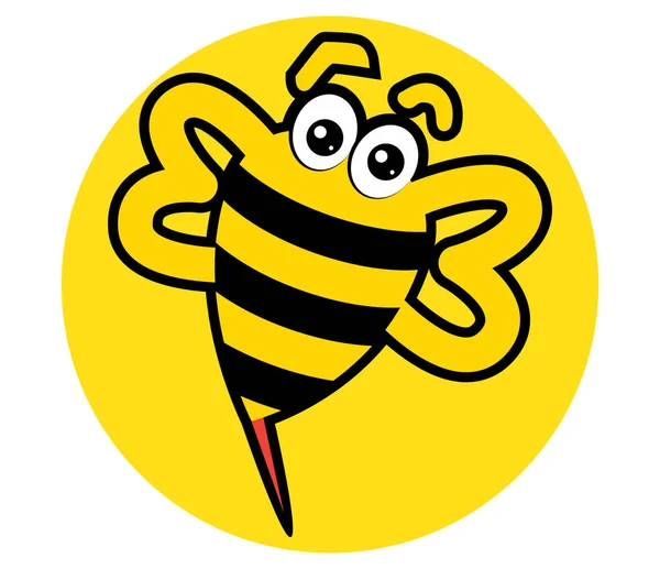 Caráter de abelha abstrato —  Vetores de Stock