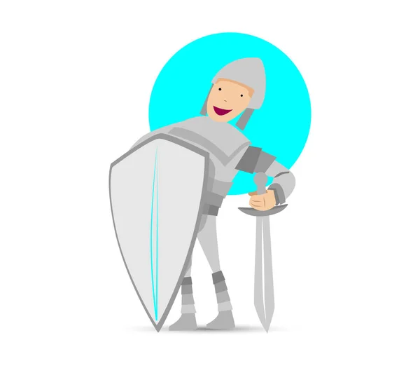 Roztomilý Design maskot Knight — Stockový vektor