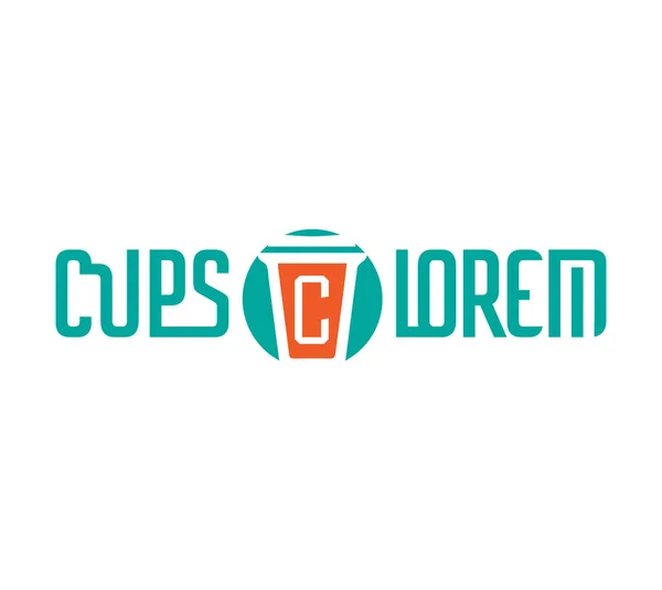 Pappe Kaffeetasse Logo — Stockvektor