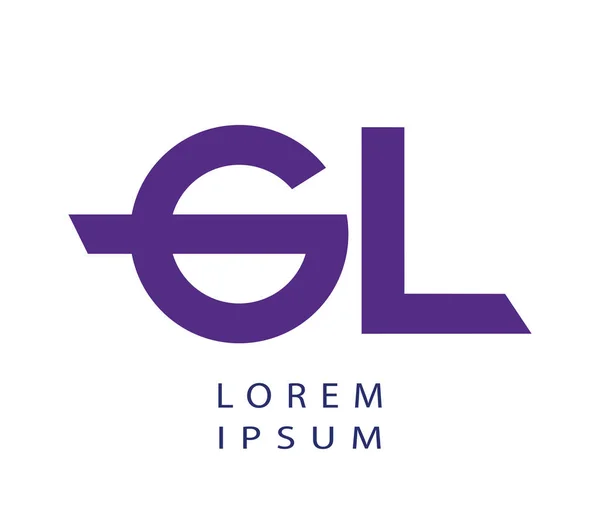 Concepto de diseño del logotipo de GL — Vector de stock