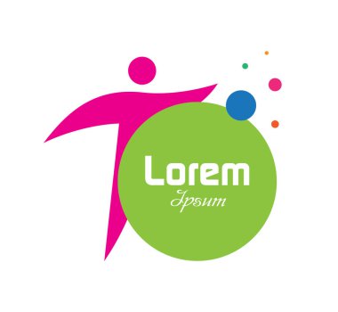 Bir kişi ile logo kavramı