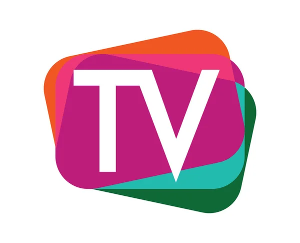 Conjunto de design de logotipo de TV —  Vetores de Stock