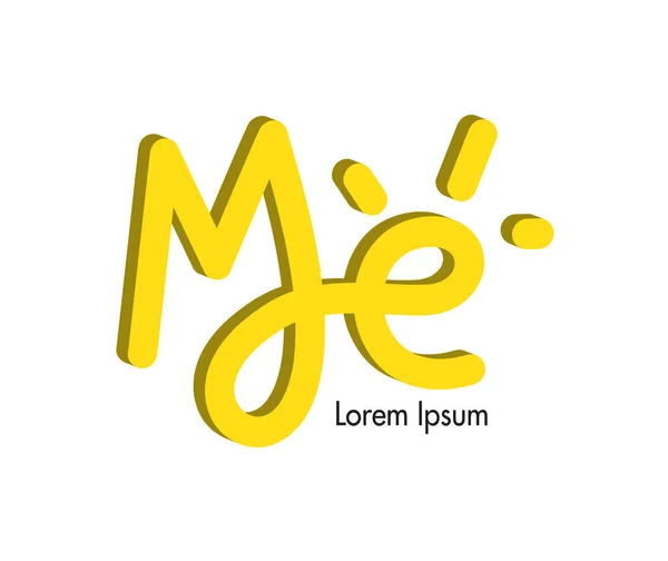 Conception de concept de logo ME — Image vectorielle