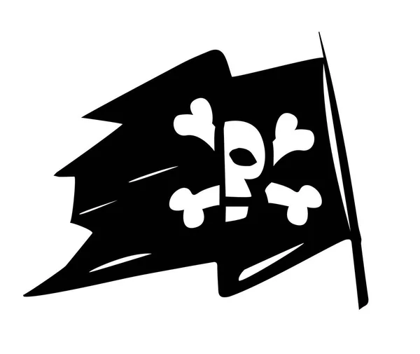 Diseño de bandera pirata — Archivo Imágenes Vectoriales