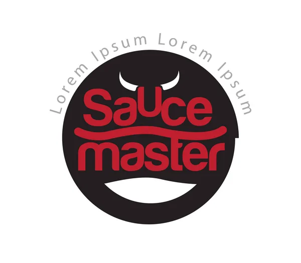 Diseño de logotipo maestro de salsa — Archivo Imágenes Vectoriales