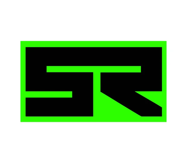 Desain Logo SR Hijau - Stok Vektor