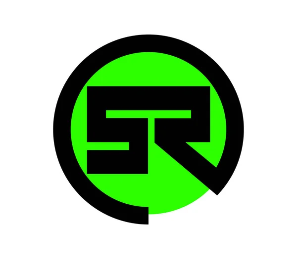 Vihreä SR Logo suunnittelu — vektorikuva