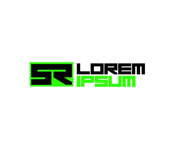 Logo verde SR Design — Vettoriale Stock