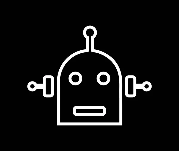 Diseño de la mascota del robot cibernético — Vector de stock