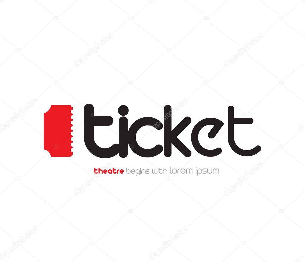 Ticket Design with Logo Concept. EPS 8 supported