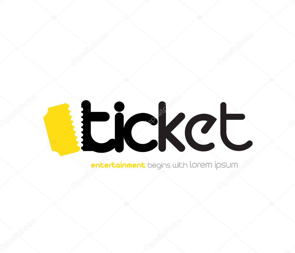Ticket Design with Logo Concept. EPS 8 supported