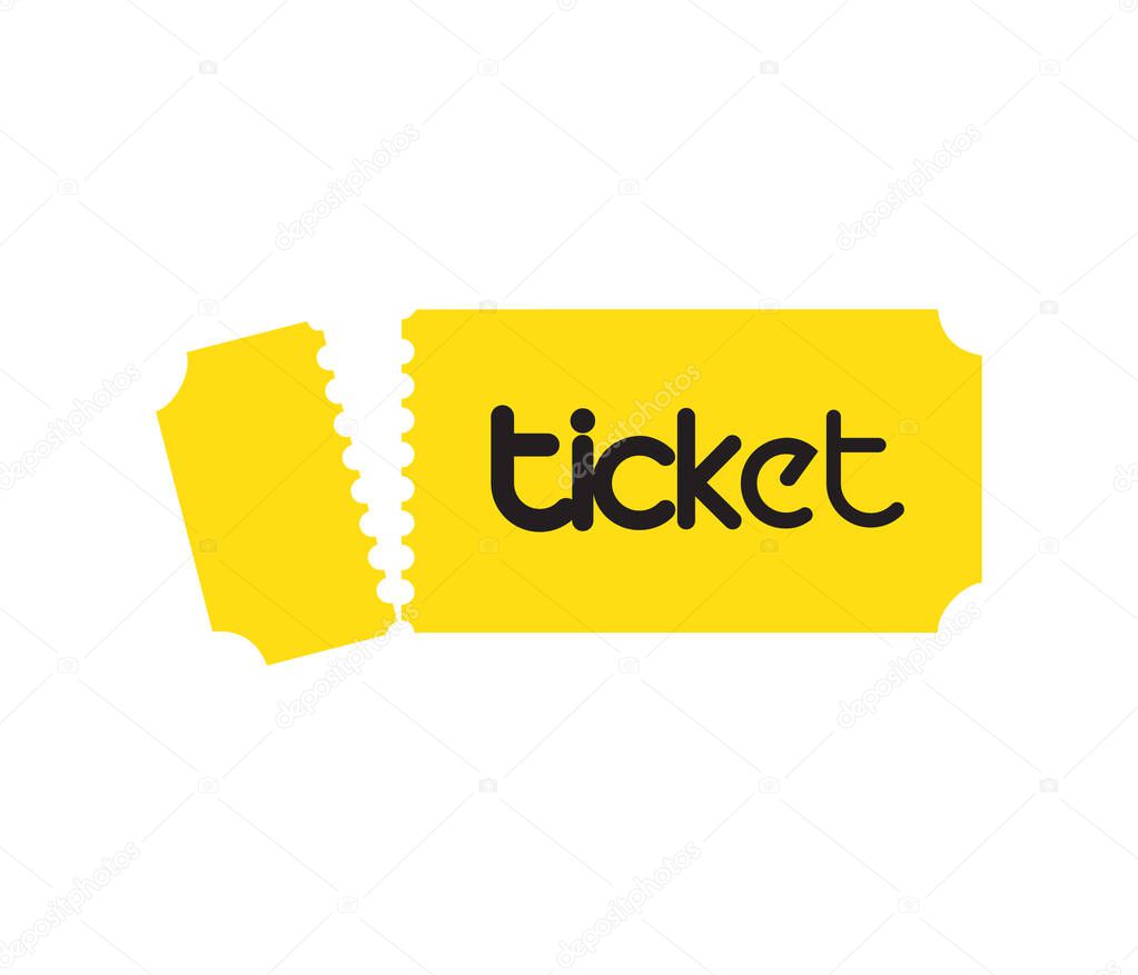 Ticket Design with Logo Concept. EPS 8 supported