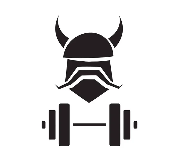 Návrh loga Fitness Viking — Stockový vektor