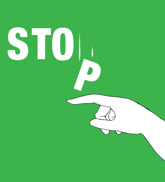 Affiche de protestation pour Stop — Image vectorielle