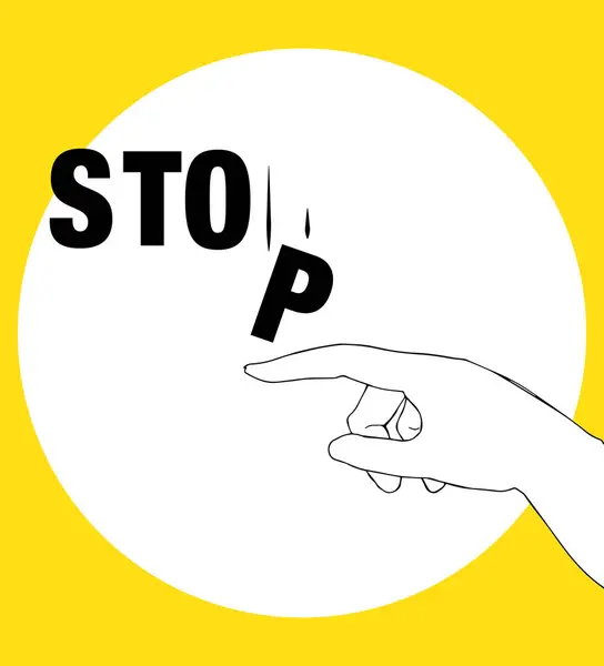 Protestplakat für Stopp — Stockvektor