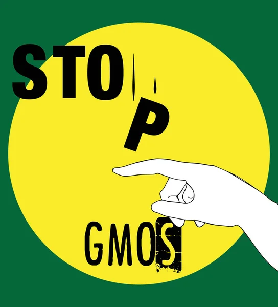 Концепция стоп-ГМО — стоковый вектор