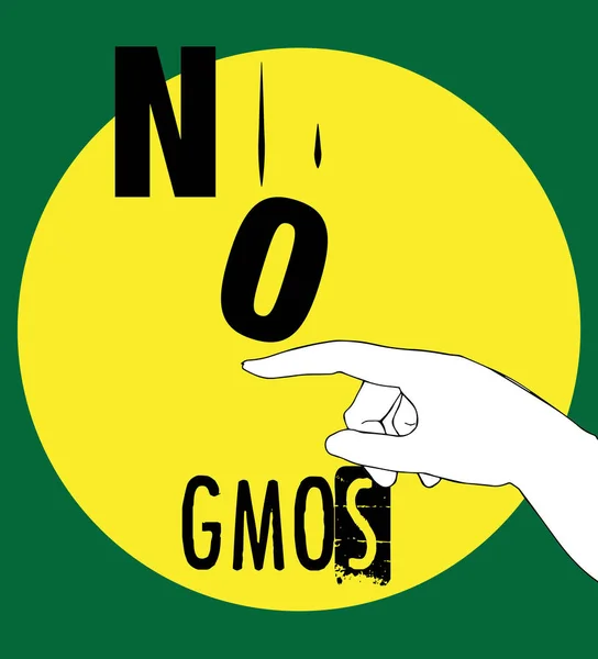 No GMOs Concept Design — Stock Vector