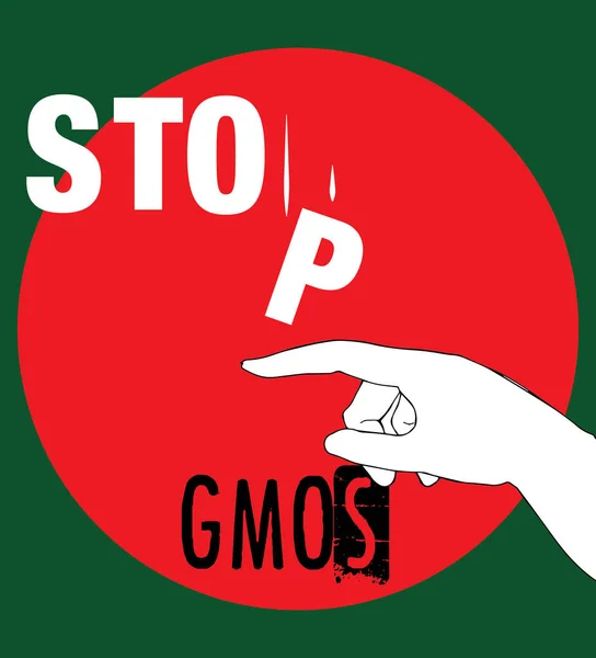 Gmos 컨셉 디자인을 중지 — 스톡 벡터