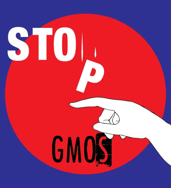 No GMOs Concept Design — Stock Vector