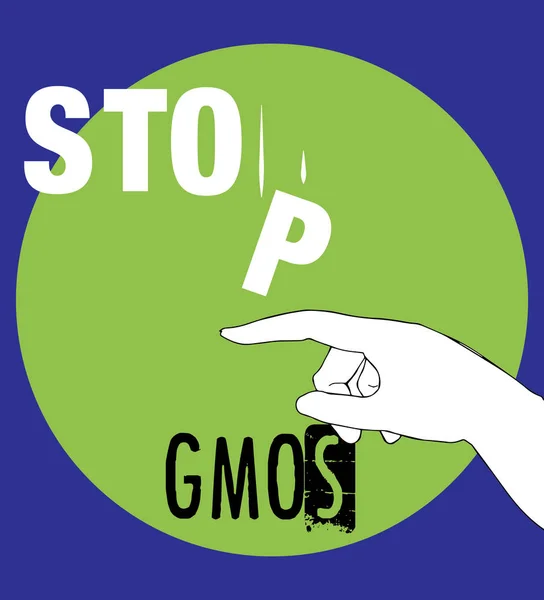 Stop GMOs Concept Design — Stock Vector