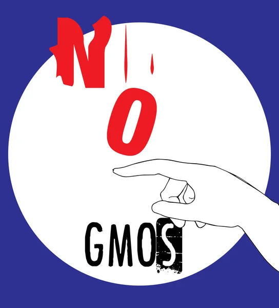 No GMOs Concept Design — Stock Vector