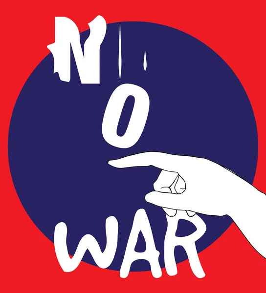 No War Poster Design — Stock Vector