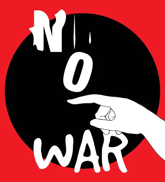 Nessuna guerra Poster Design — Vettoriale Stock