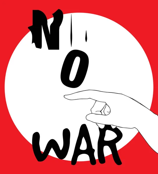 Nessuna guerra Poster Design — Vettoriale Stock