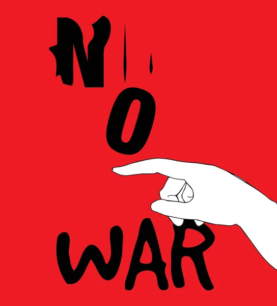 No War Poster Design — Stock Vector