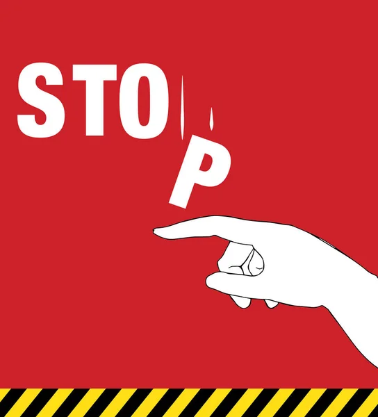 Protest Poster for Stop — Stock Vector