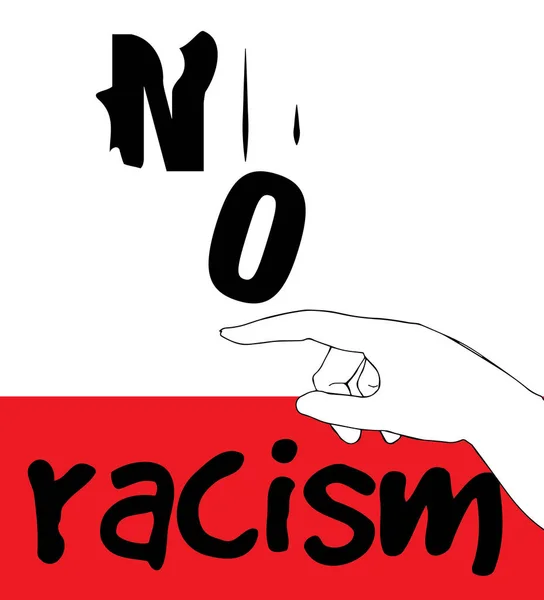 Κανένα σχεδιασμό έννοια του ρατσισμού — Διανυσματικό Αρχείο