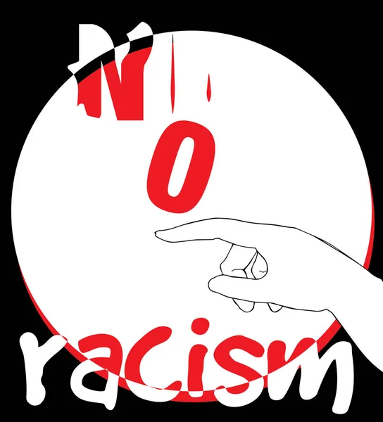 No Racismo Concepto Diseño — Vector de stock