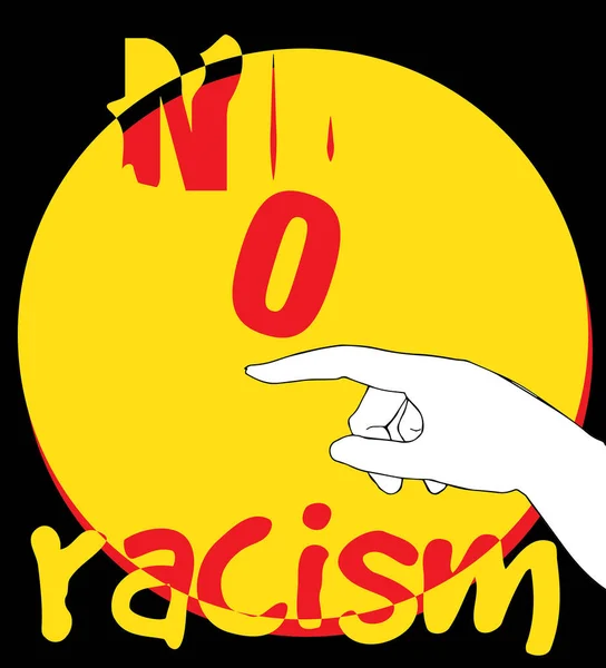 Κανένα σχεδιασμό έννοια του ρατσισμού — Διανυσματικό Αρχείο